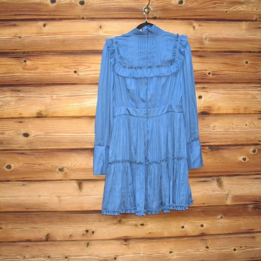 NWT Hunter Bell Ruffle Long Sleeve Mini Dress - Picture 8 of 12